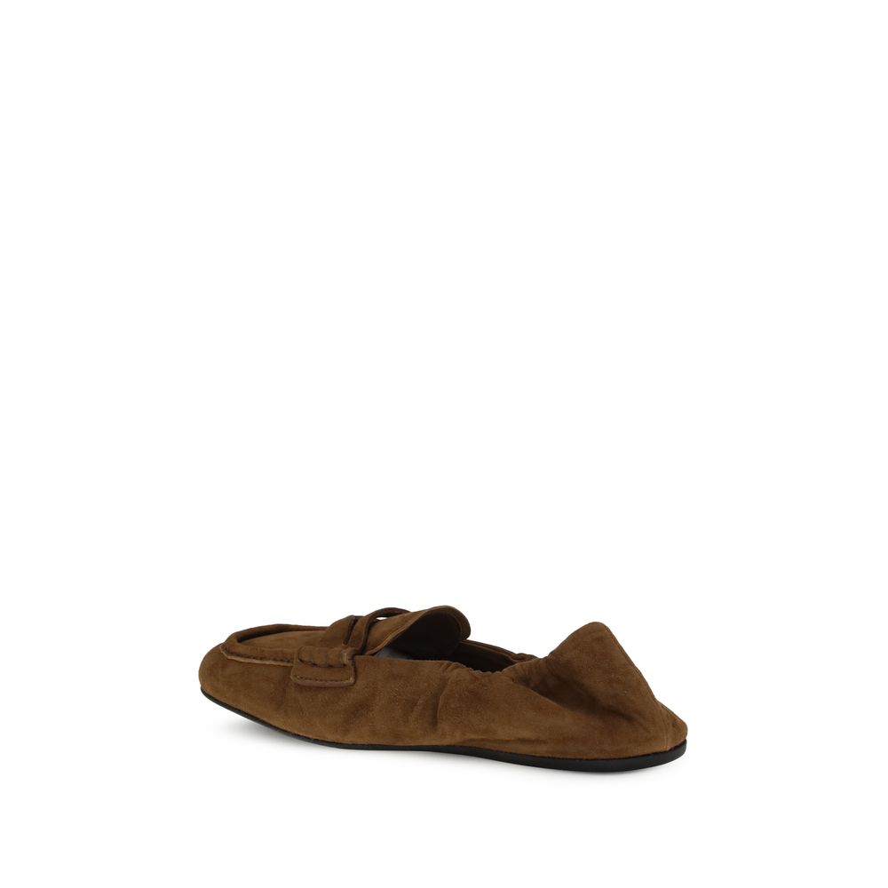 Suede Ruches Loafers