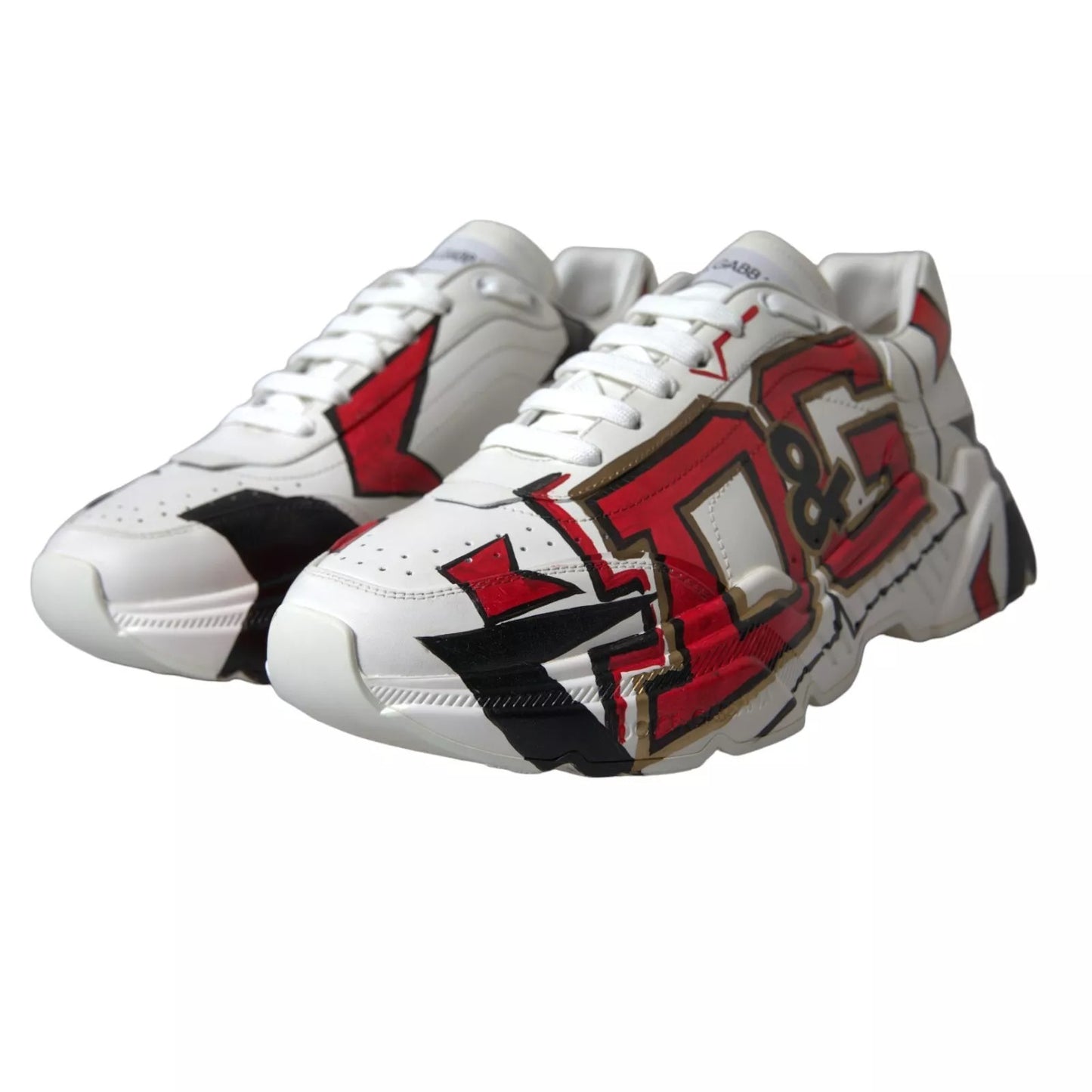 White Daymaster Hand Painted Sneakers