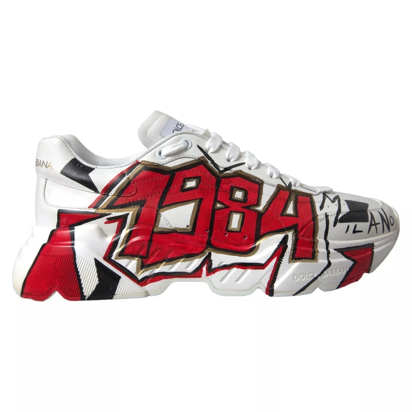 White Daymaster Hand Painted Sneakers