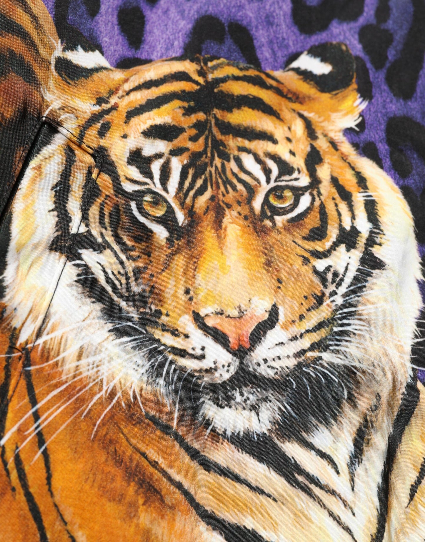 Dolce & Gabbana Multicolor Tiger Print Men Bomber Jacket