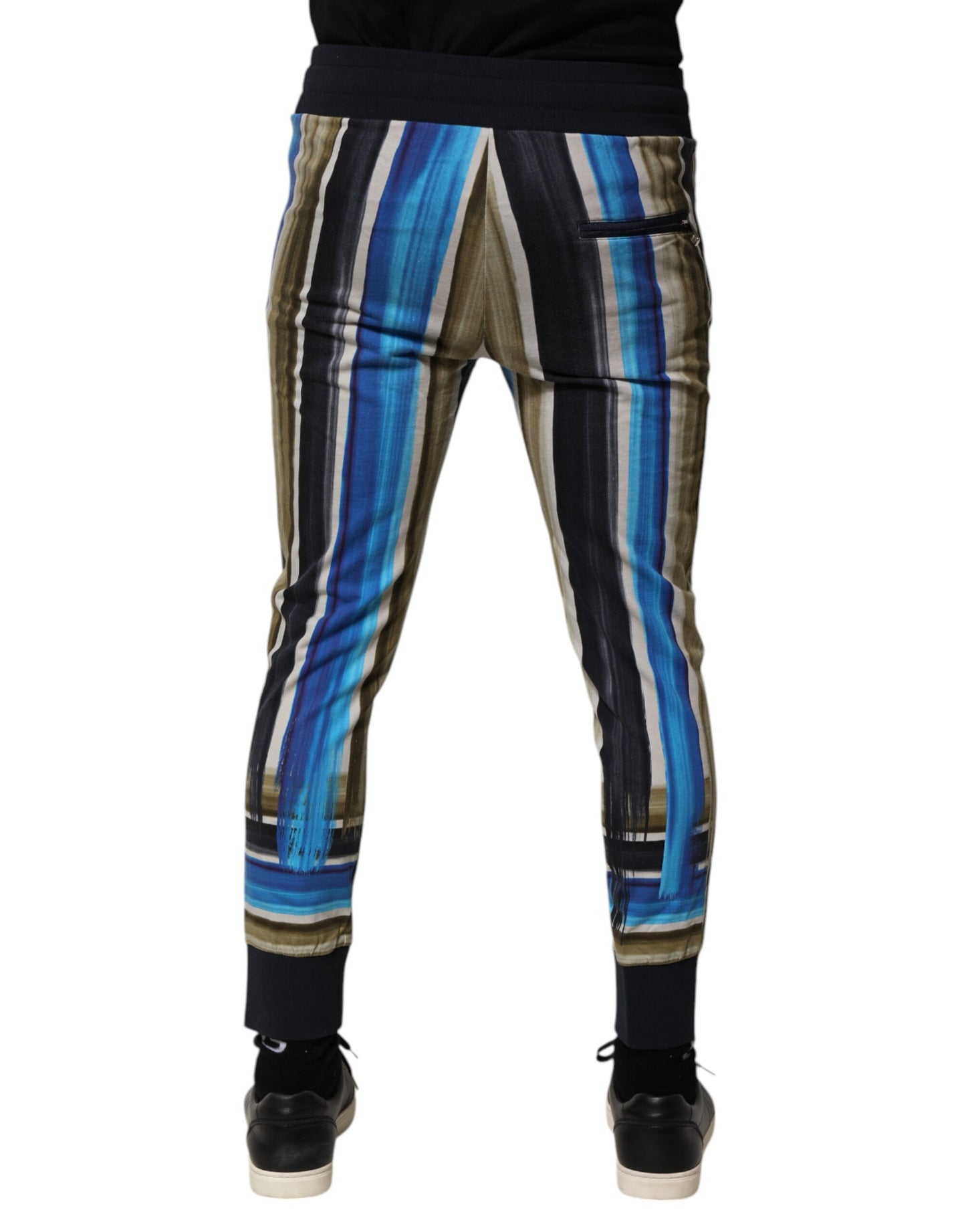 Multicolor Stripes DG Logo Cotton Skinny Pants