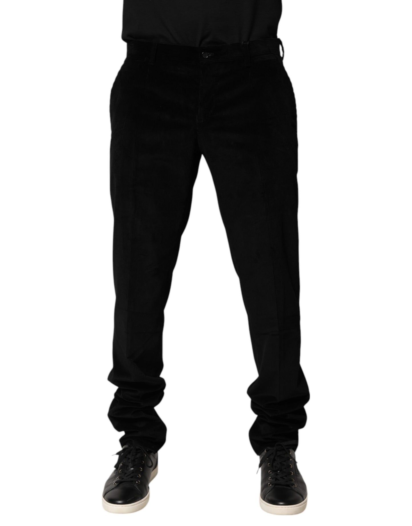 Black Cotton Men Dress Formal Trouser Pants