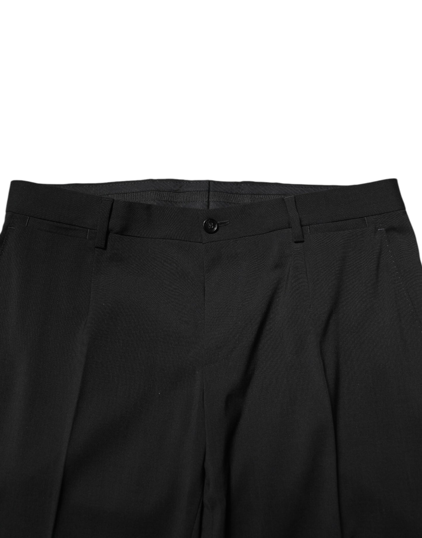Black Wool Tapered Formal Men Dress Pants