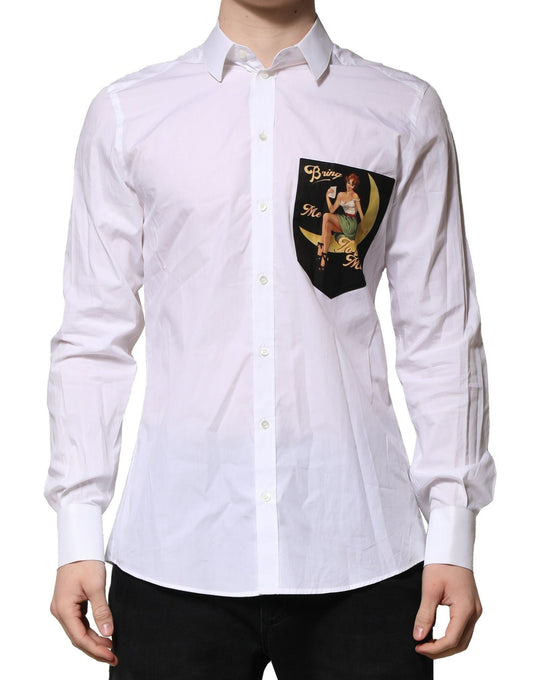 White Cotton MARTINI Long Sleeves Formal Shirt