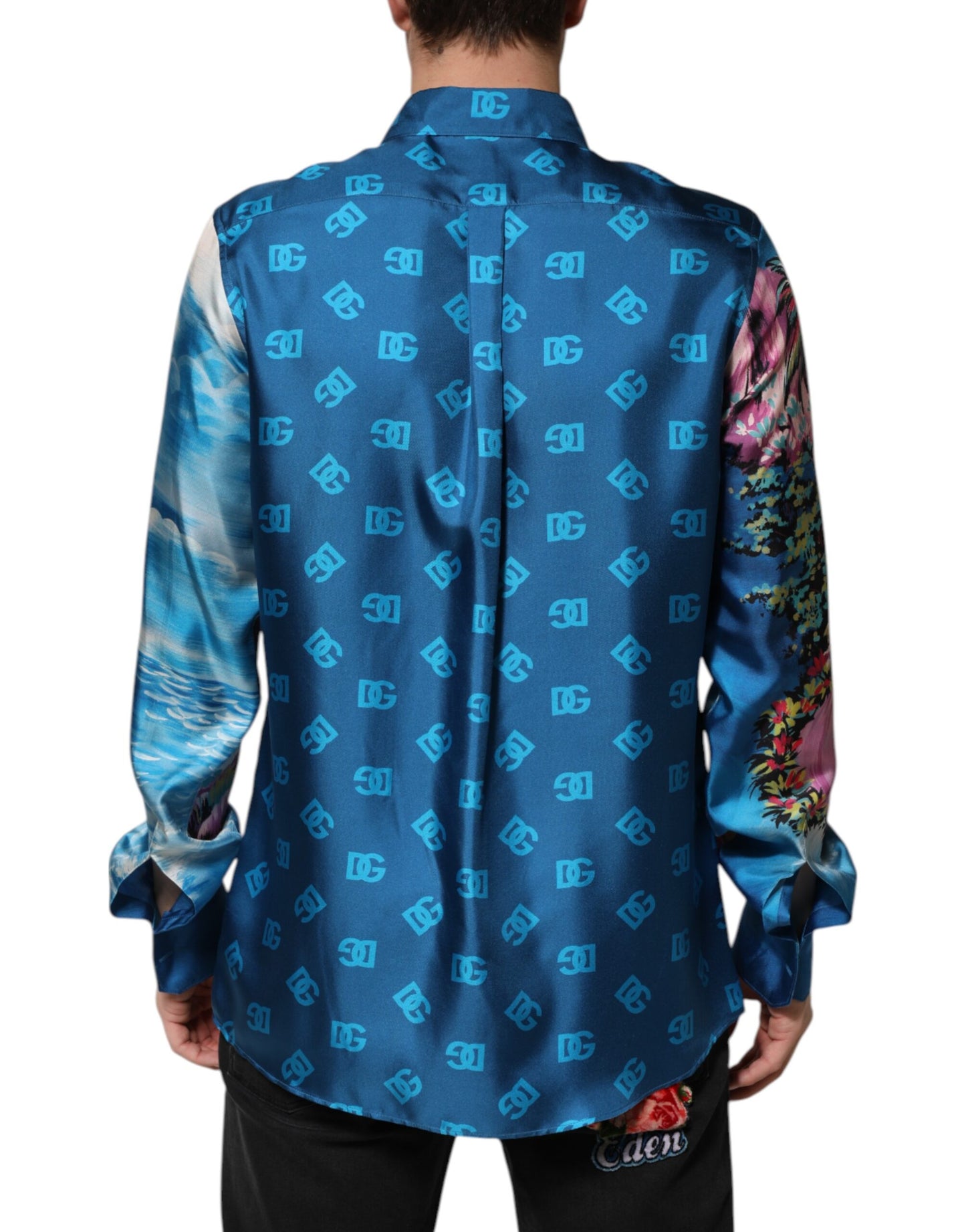 Multicolor Silk DG Long Sleeves Formal Shirt