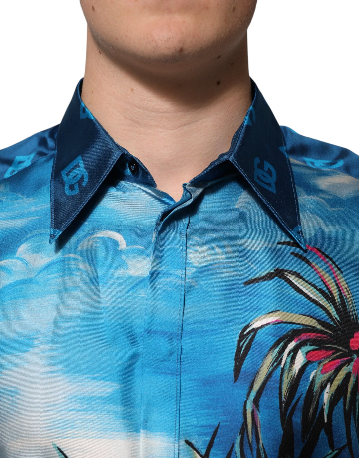 Multicolor Silk DG Long Sleeves Formal Shirt