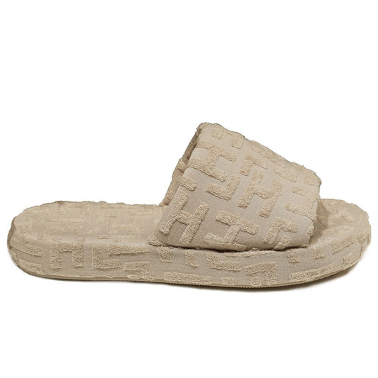 Beige Cotton Sandal