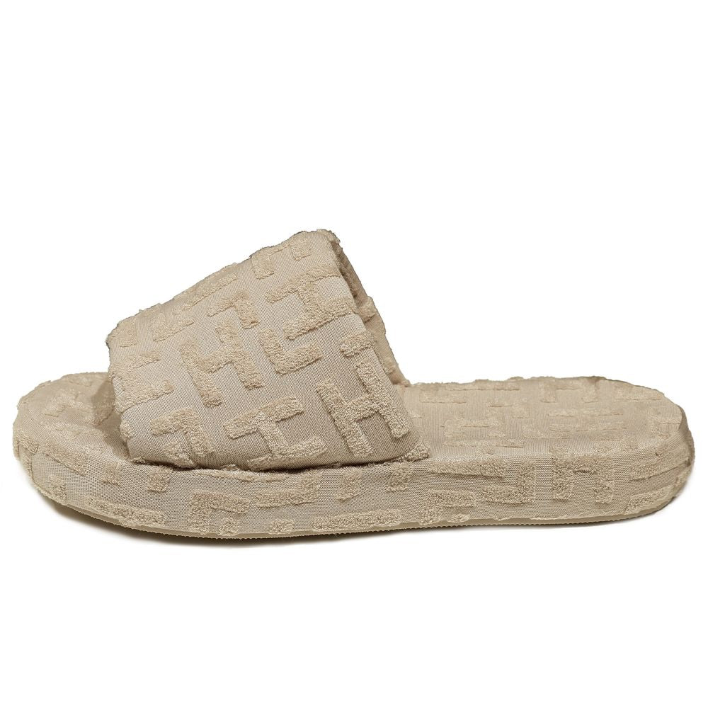 Beige Cotton Sandal