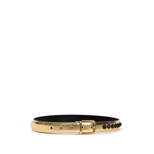Dolce & Gabbana Gold Leather Regular Belt