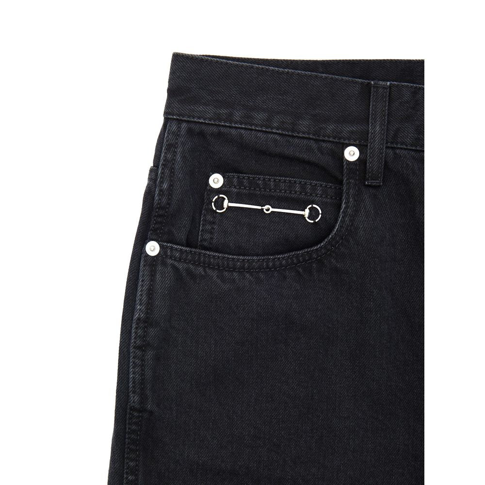 Black Cotton Jeans Denim