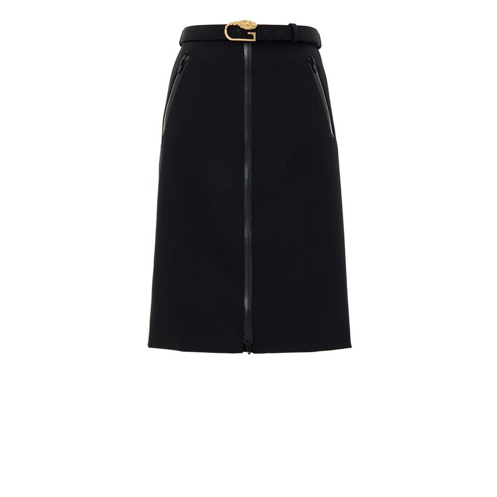 Black Wool Skirt