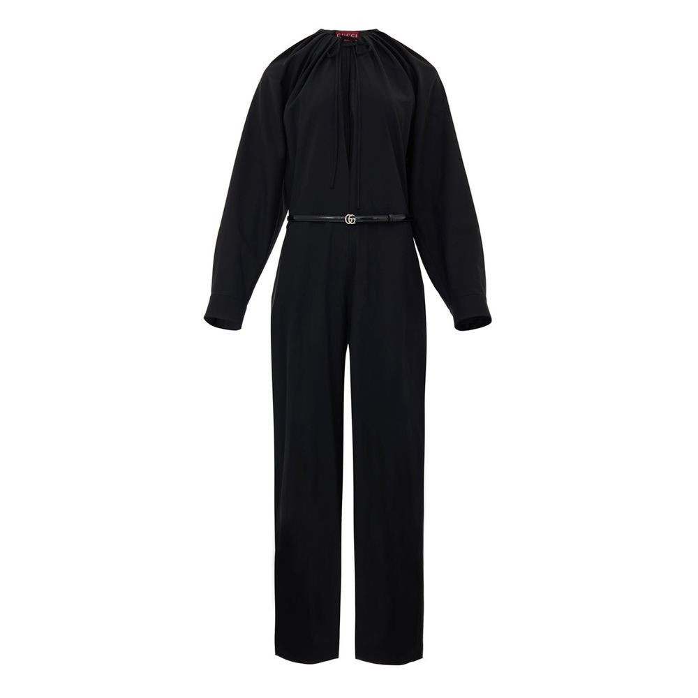 Black Wool Jumpsuit