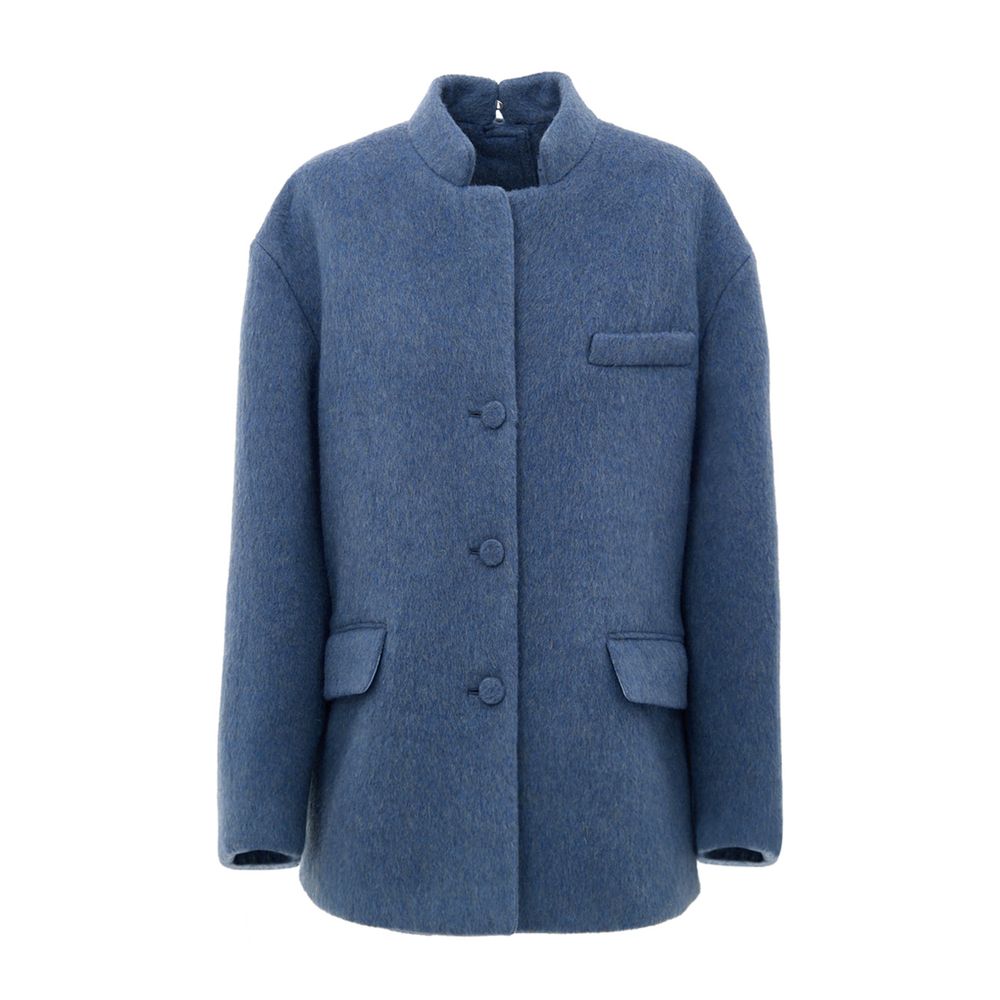 Light Blue Wool Jackets & Coat