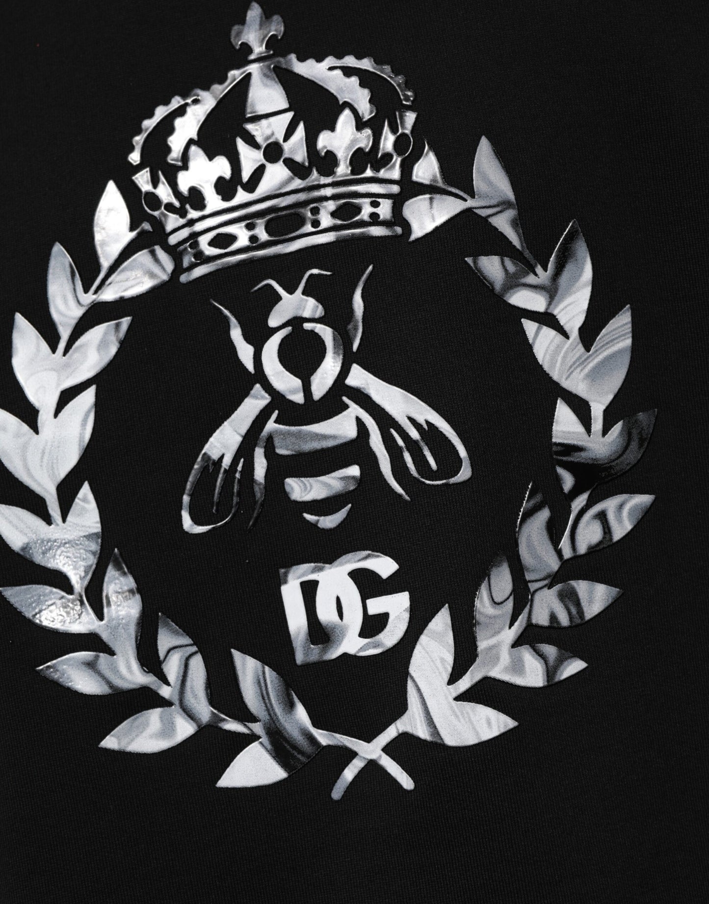 Black Cotton DG Logo Crew Sweatshirt Sweater