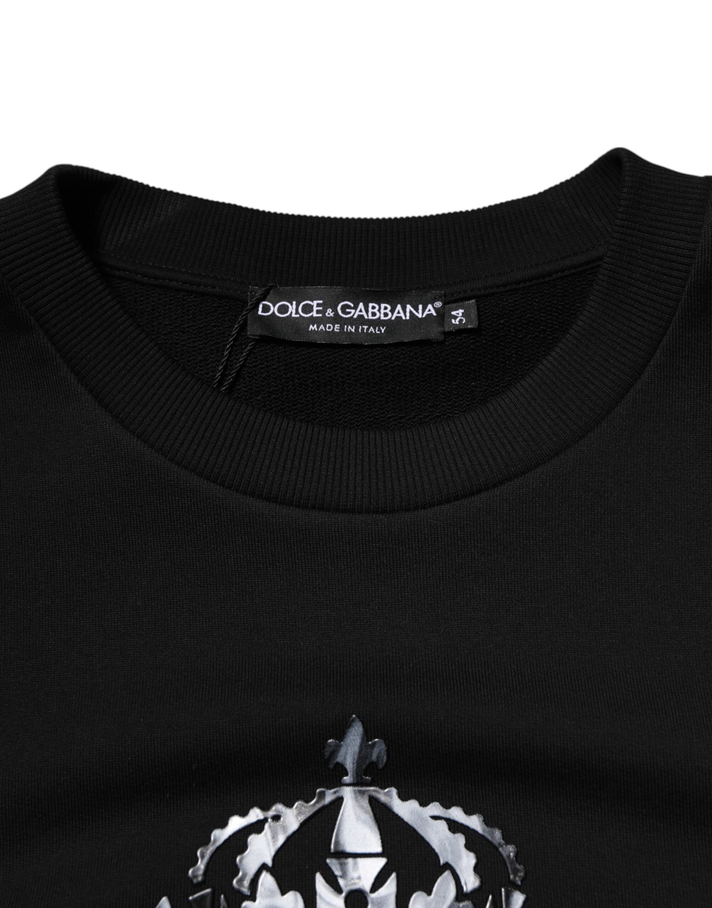 Black Cotton DG Logo Crew Sweatshirt Sweater