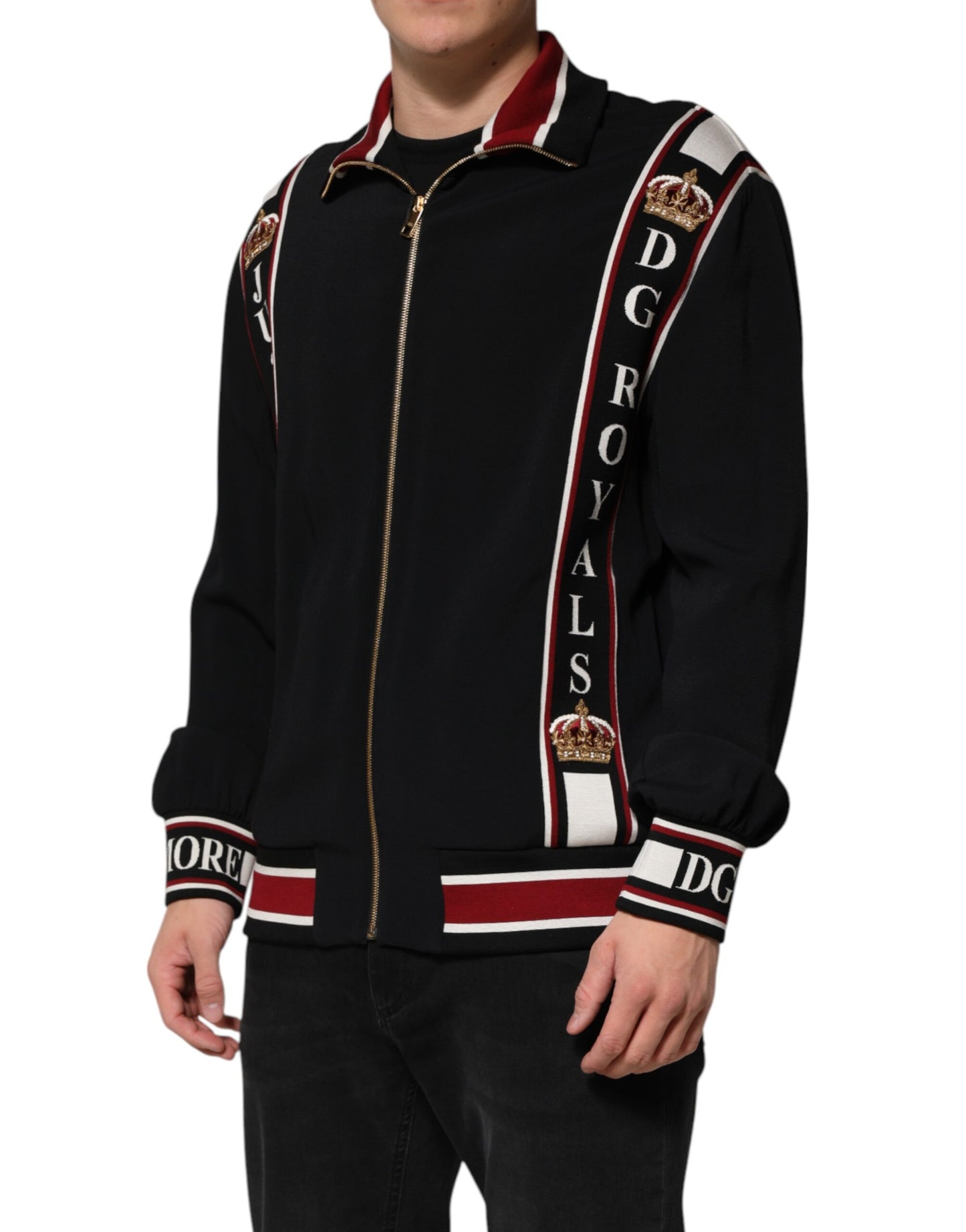 Black DG King Full Zip Sweatshirt  Sweater