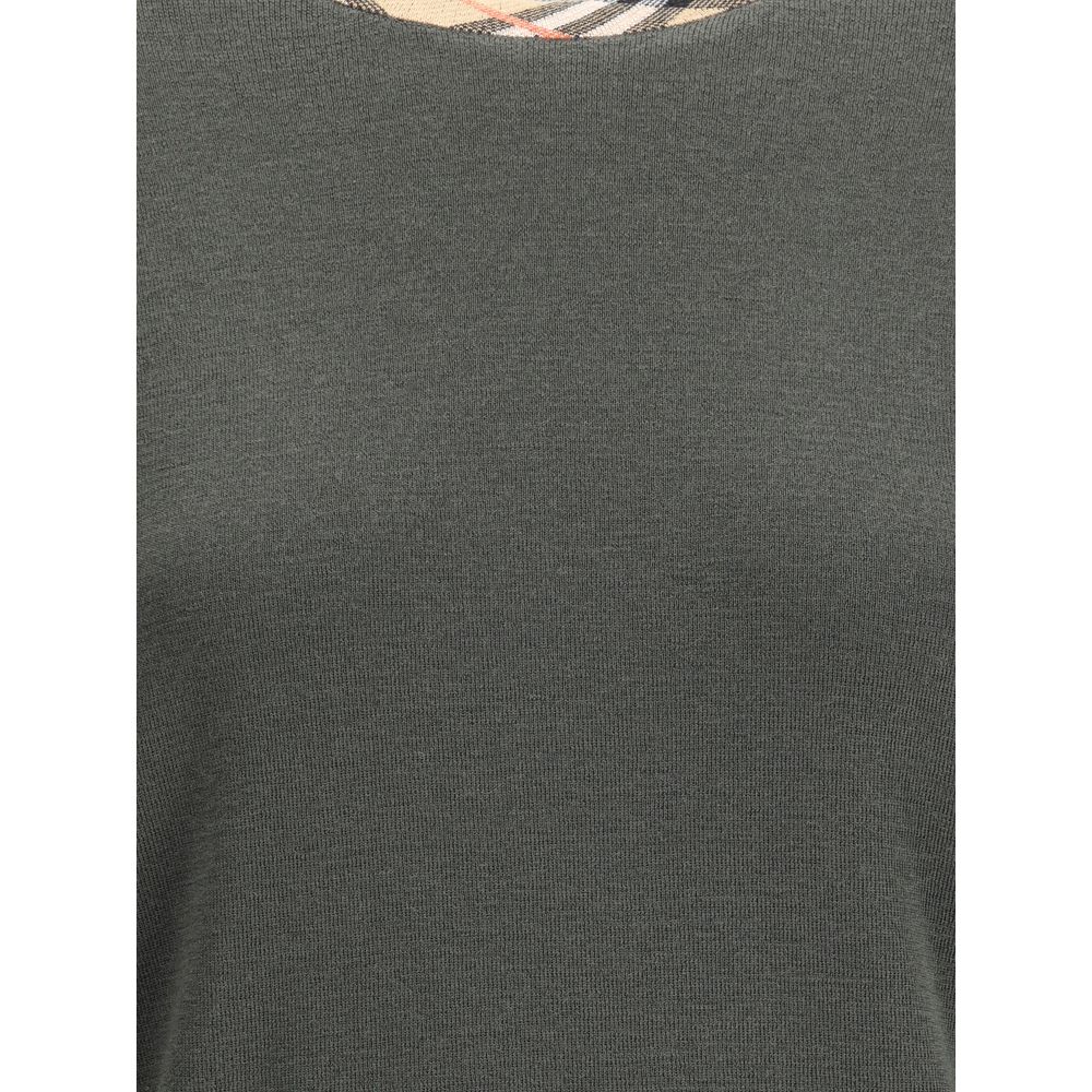 Wool Pullover with Check