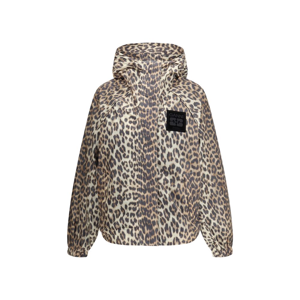 Ganni Multicolor Nylon Rain Coat