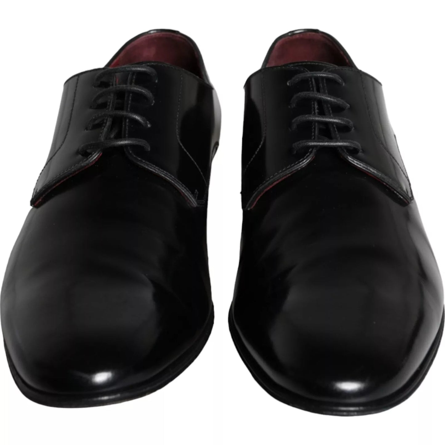 Black Calfskin Leather Derby Shoes