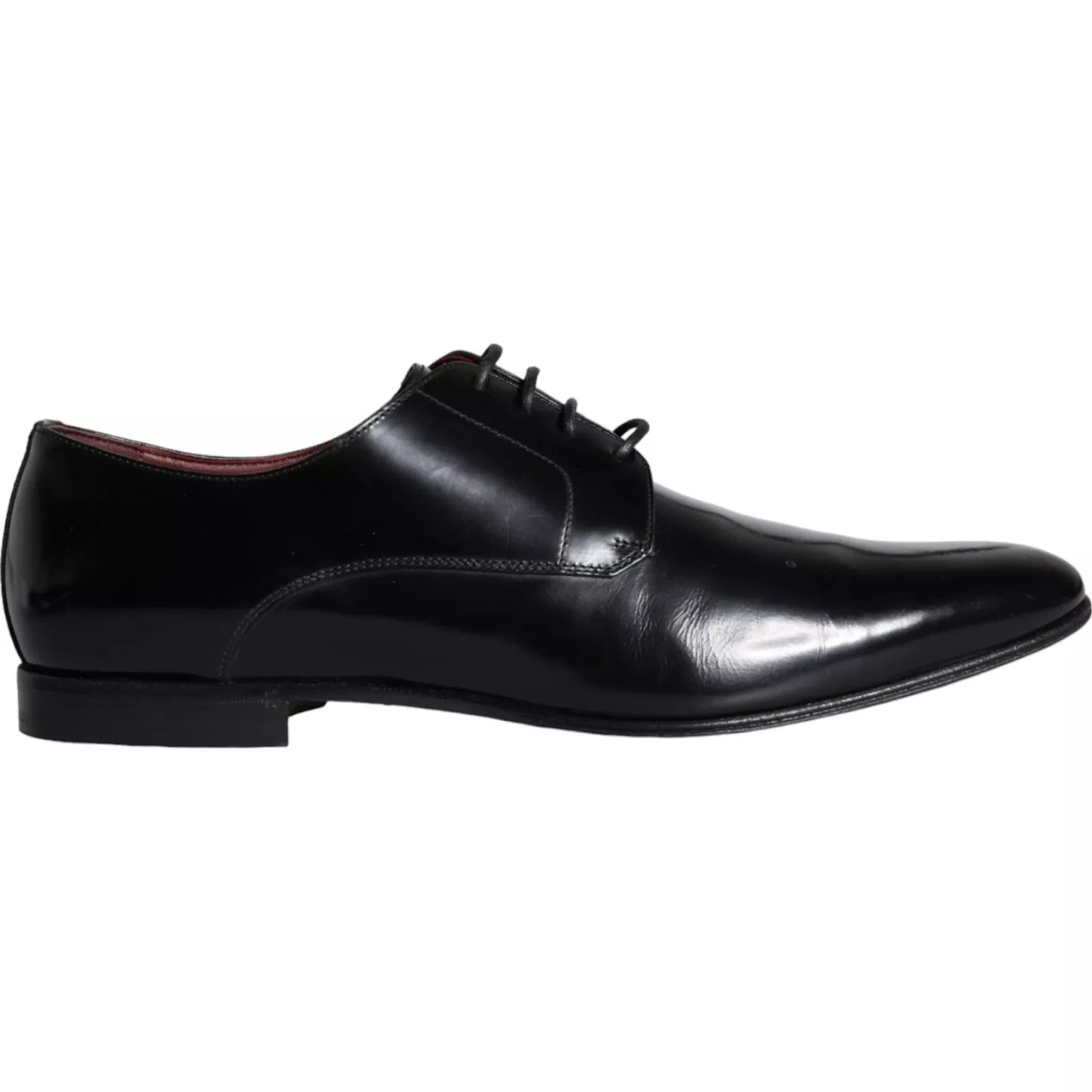 Black Calfskin Leather Derby Shoes
