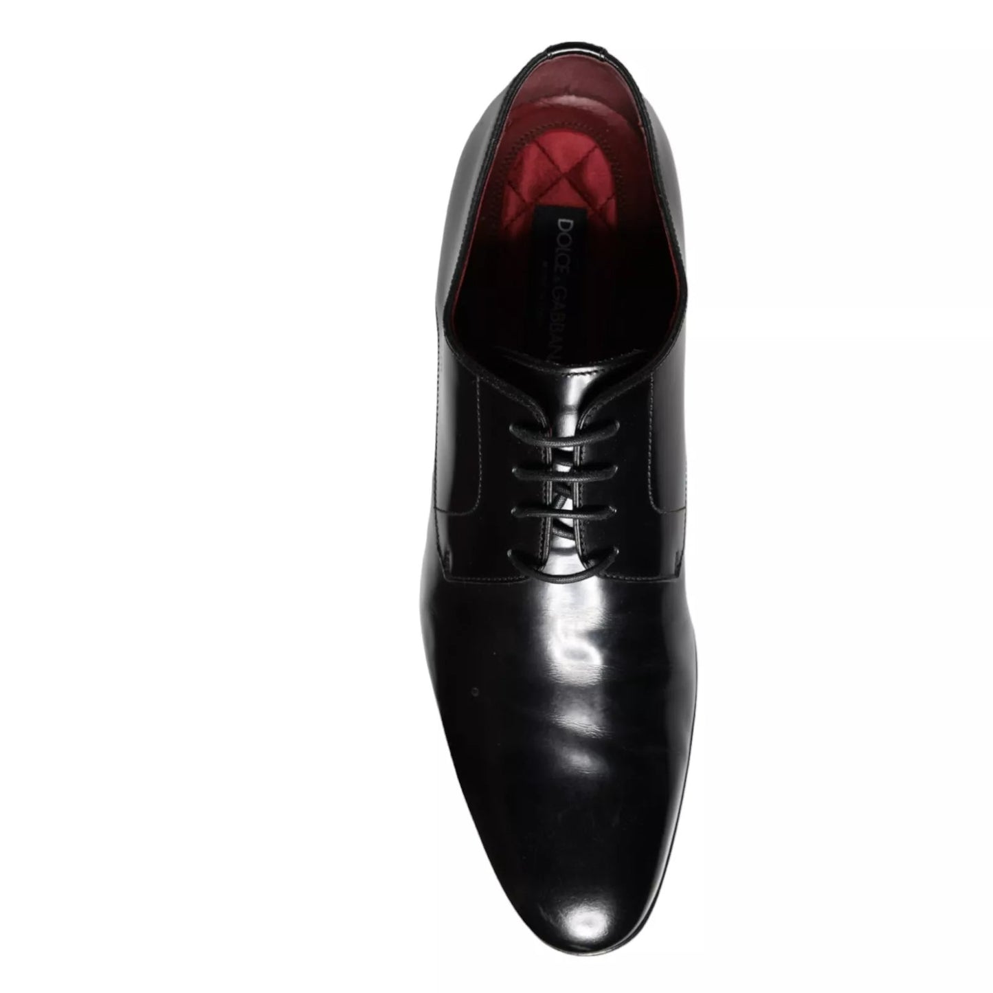 Black Calfskin Leather Derby Shoes
