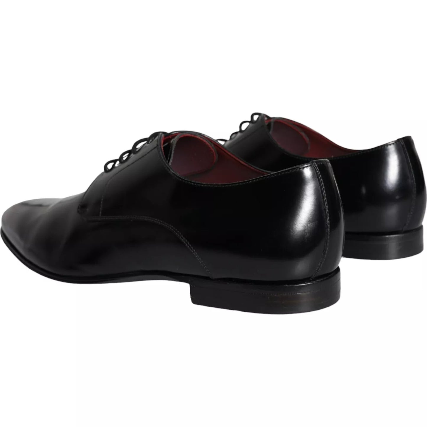 Black Calfskin Leather Derby Shoes