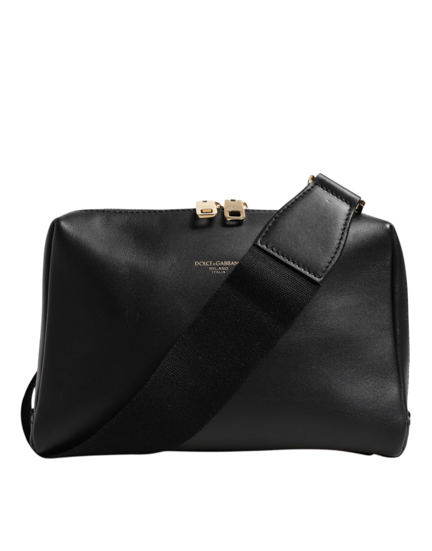 Black Mediterranean Leather Shoulder Crossbody Bag