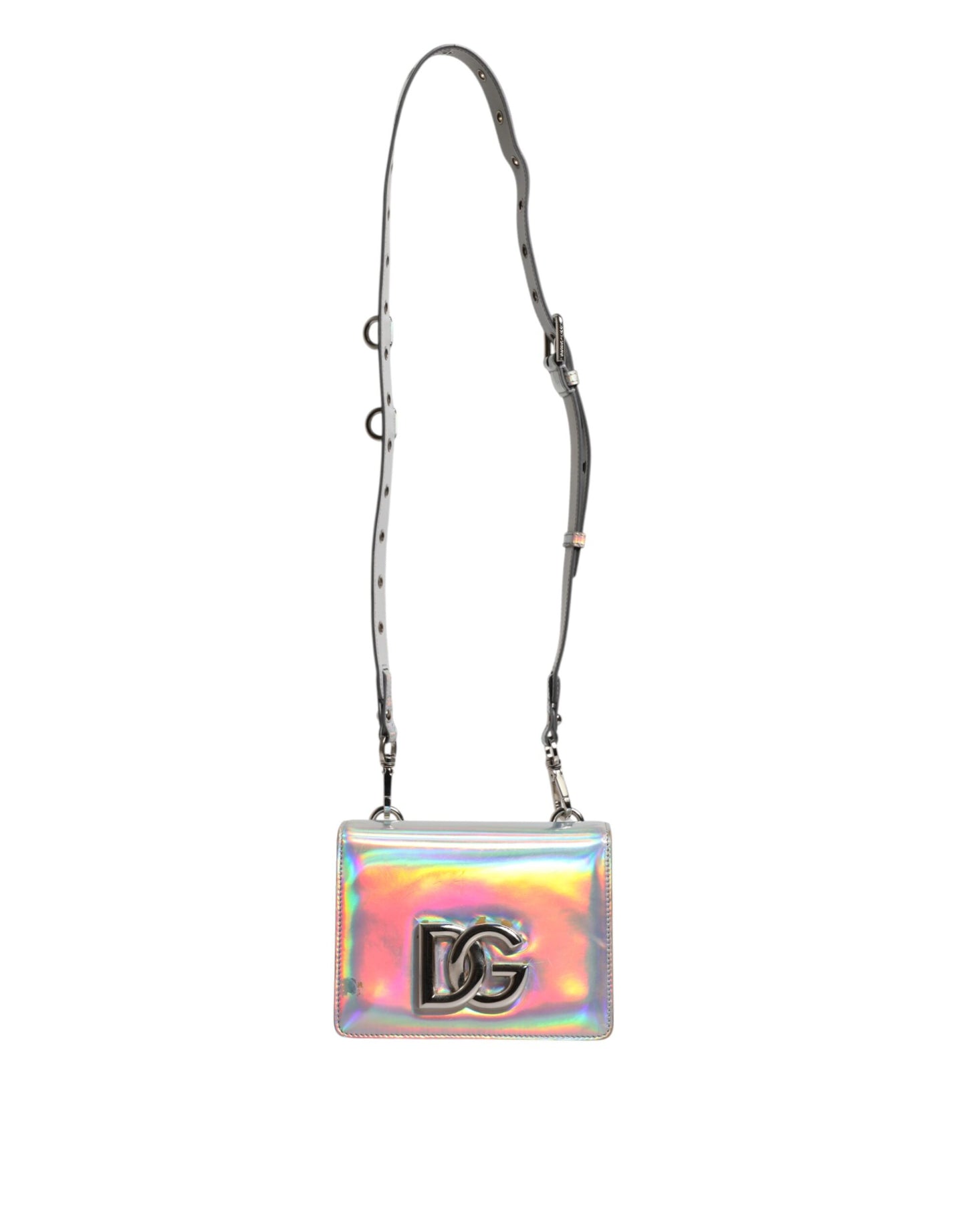 Metallic Silver Holographic Shoulder Crossbody Bag