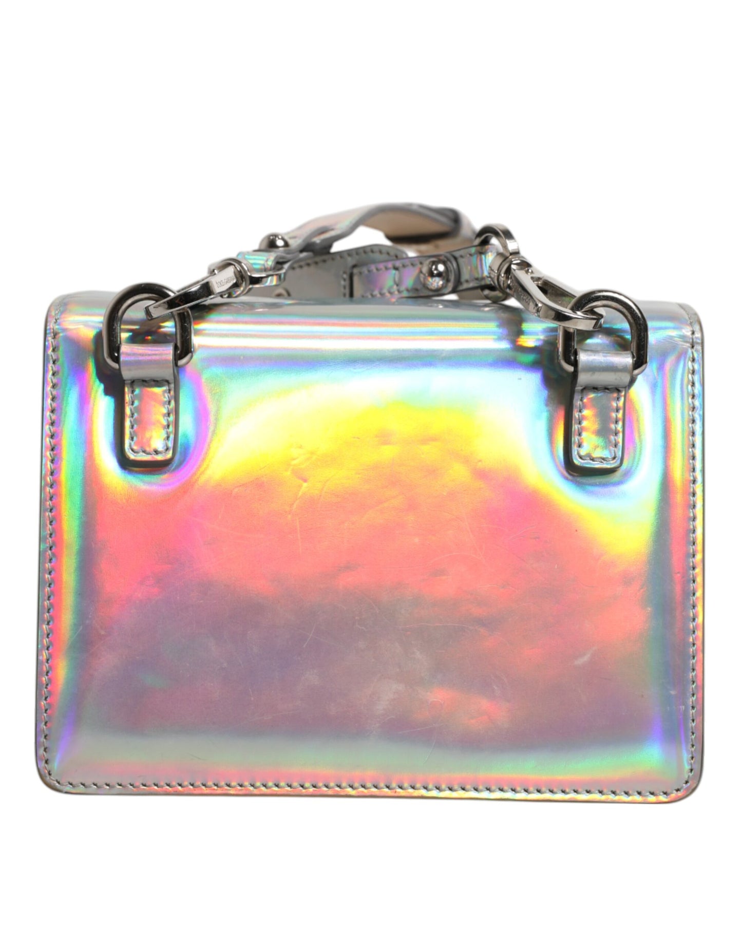 Metallic Silver Holographic Shoulder Crossbody Bag