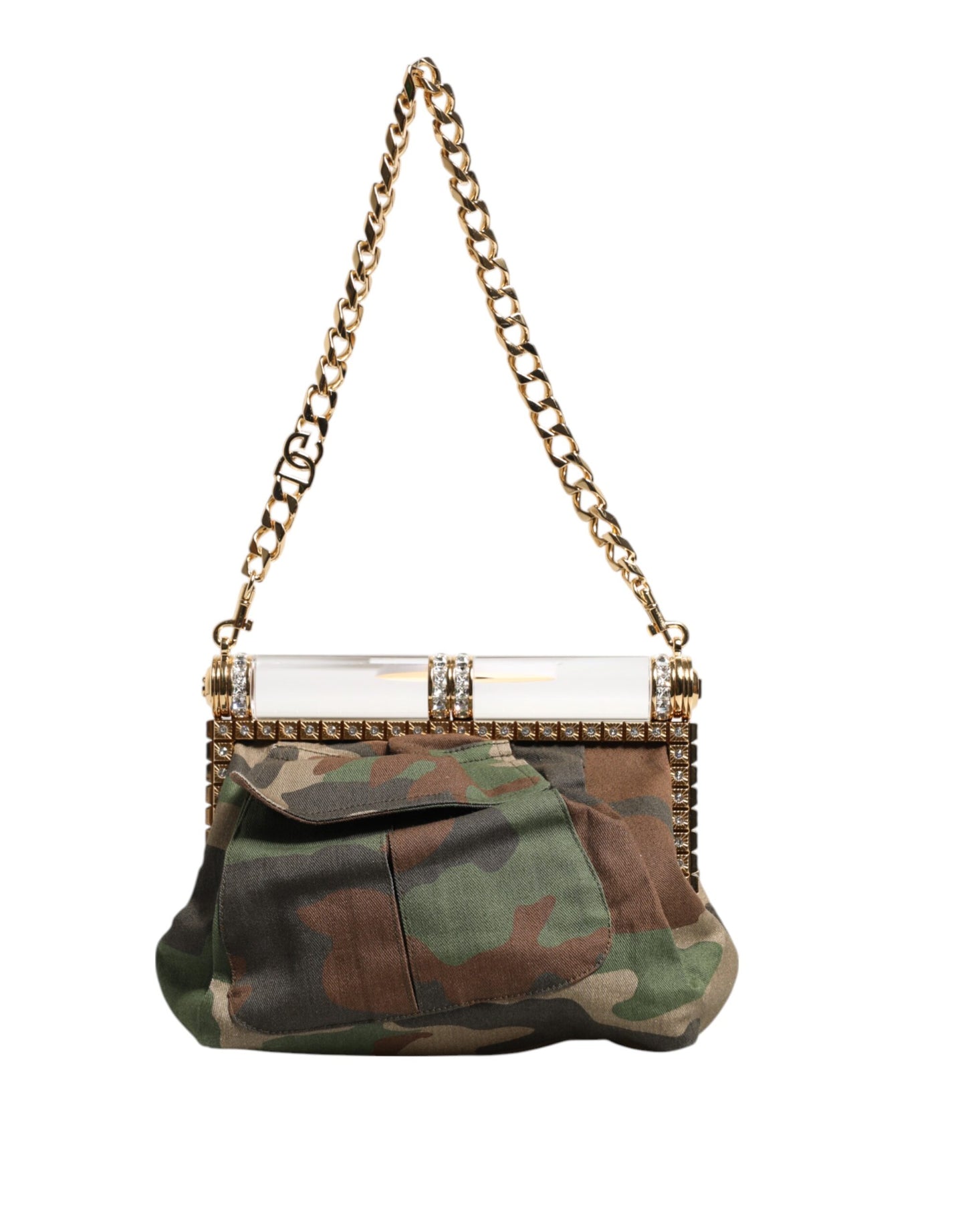 Multicolor Sicily Medium Camouflage Shoulder Strap Bag