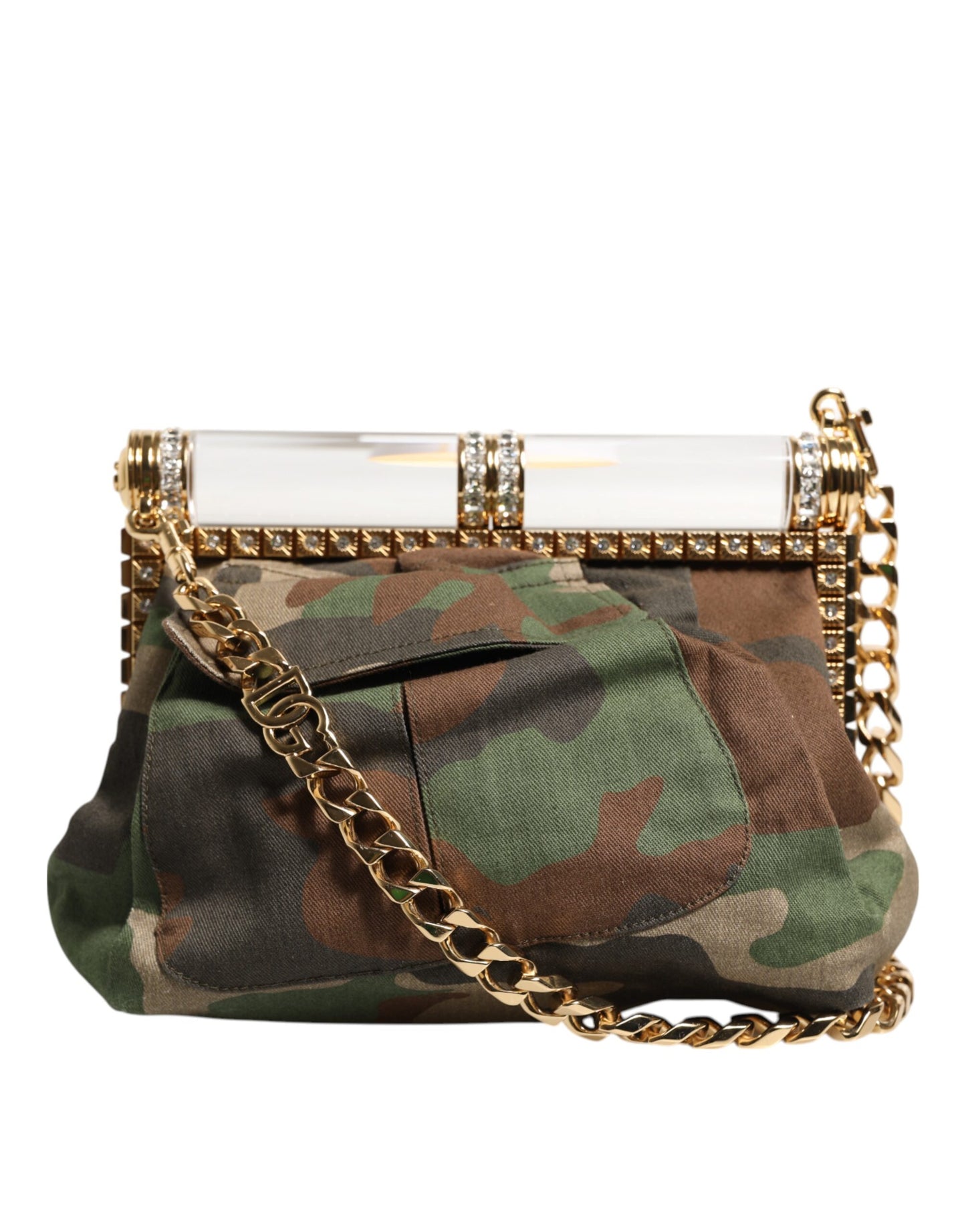 Multicolor Sicily Medium Camouflage Shoulder Strap Bag