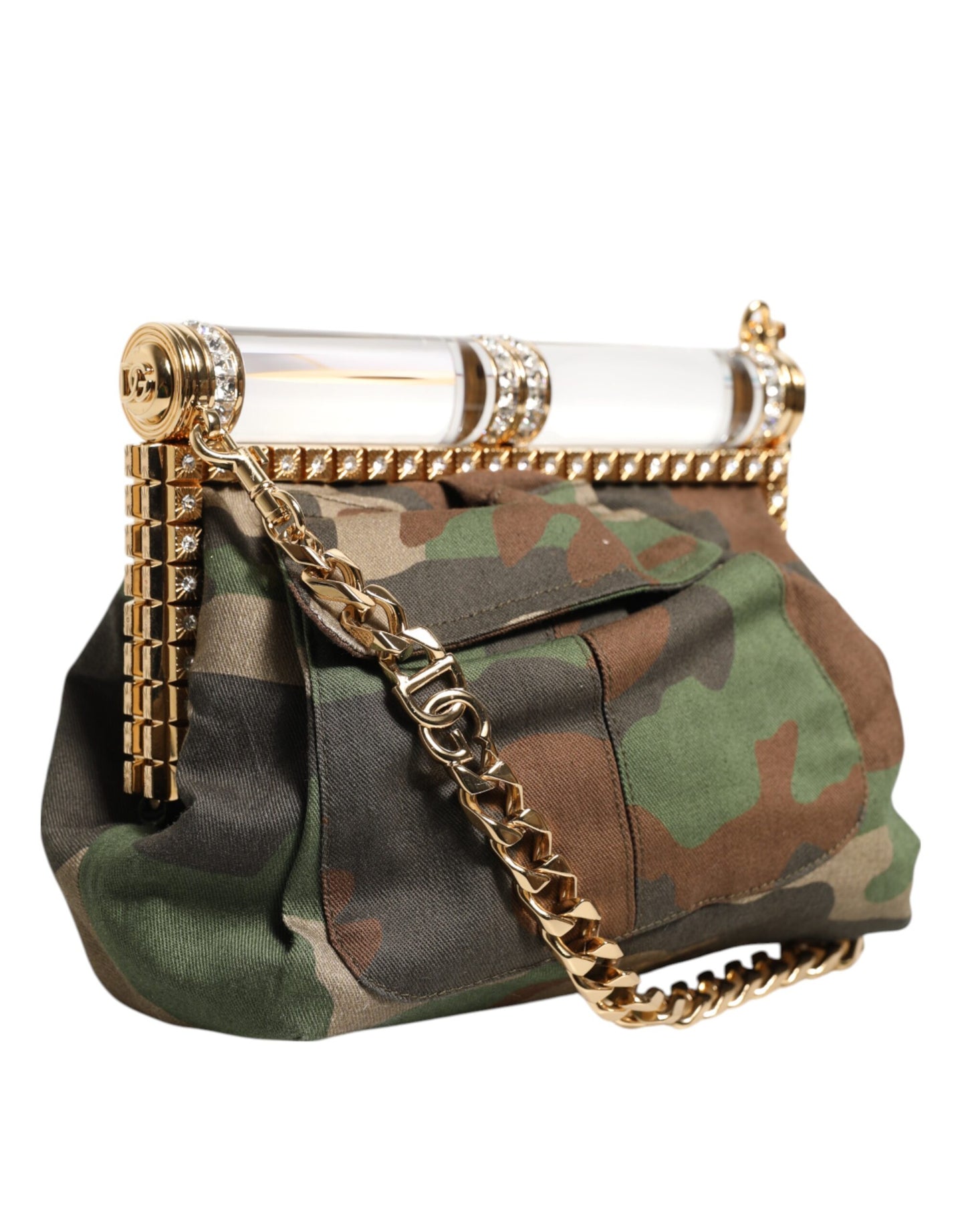 Multicolor Sicily Medium Camouflage Shoulder Strap Bag