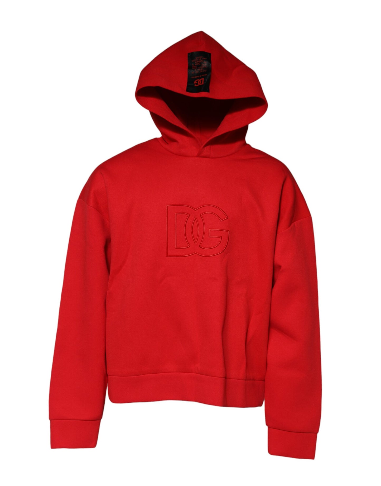 Red DG Logo Hooded Men Sweatshirt Sweater