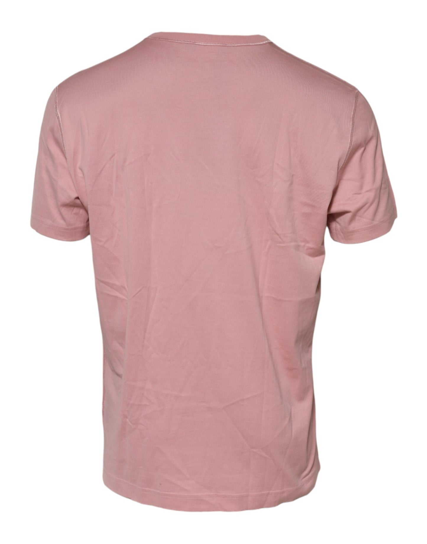 Pink Logo Plaque Cotton Crew Neck T-shirt