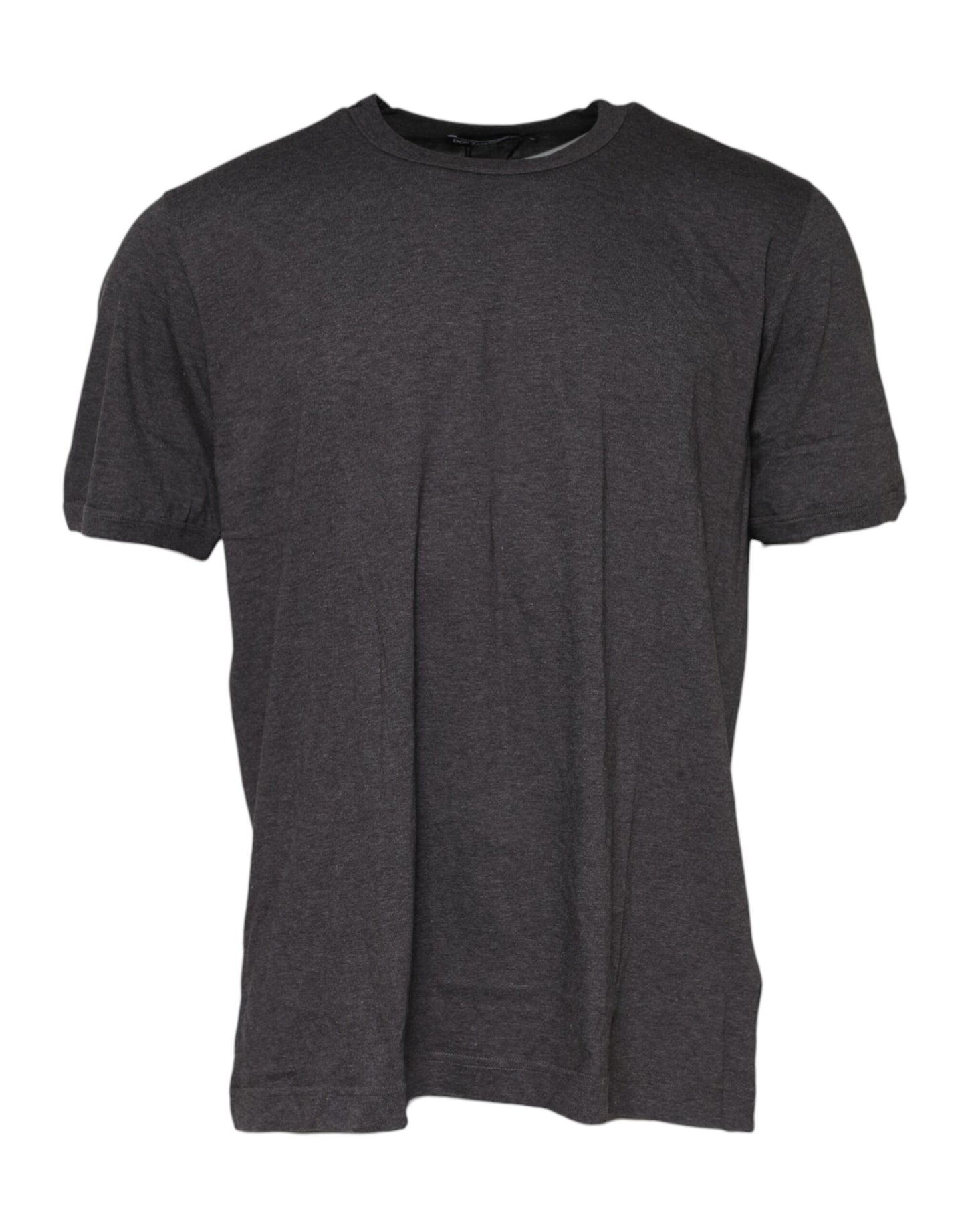 Dark Gray Crew Neck Short Sleeves T-shirt