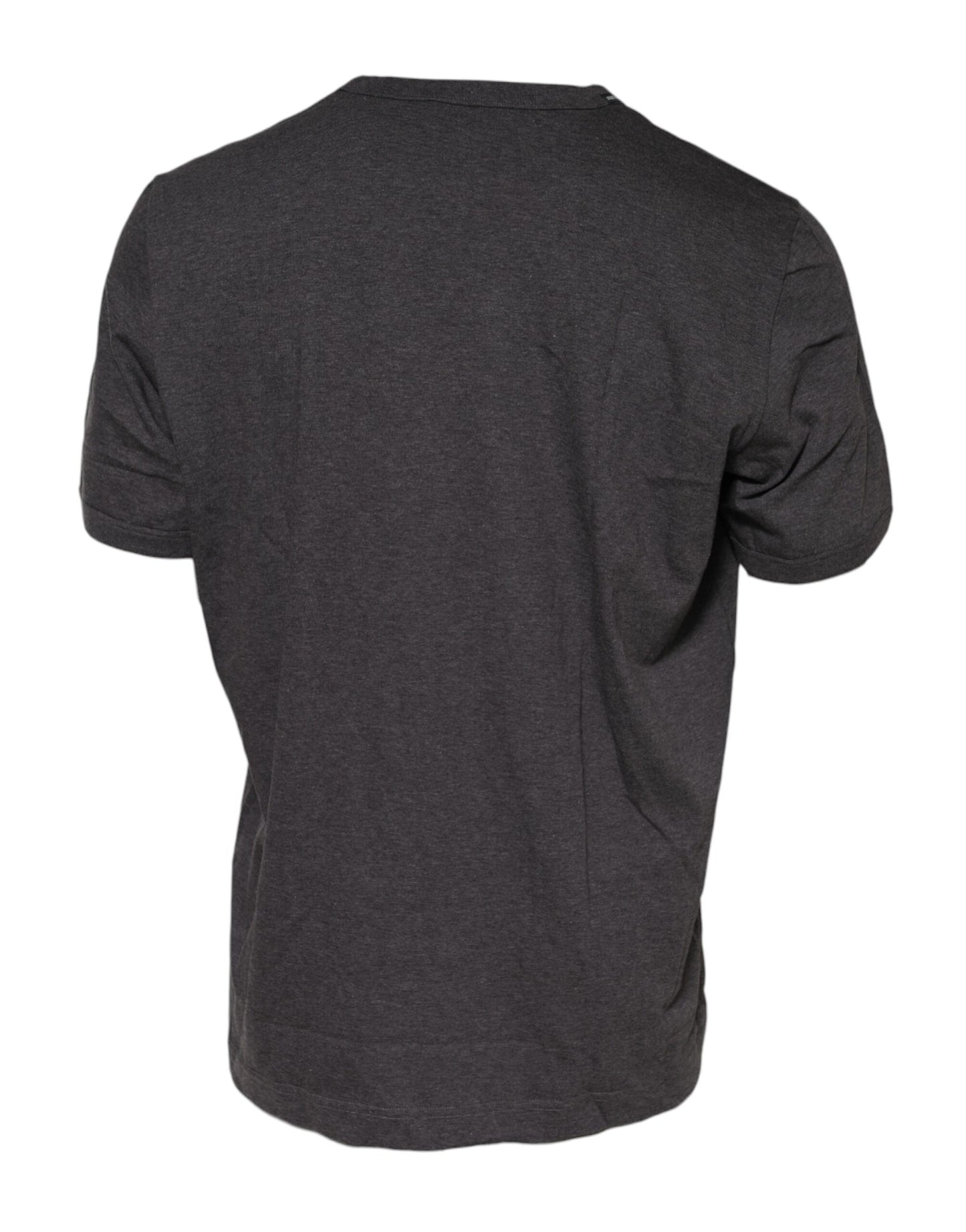 Dark Gray Crew Neck Short Sleeves T-shirt