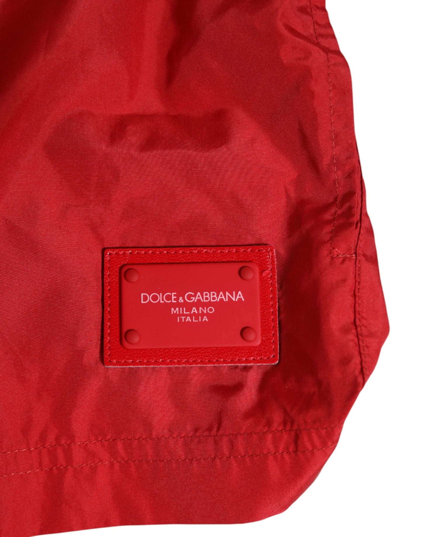 Red Drawstring Beachwear Shorts Swimwear