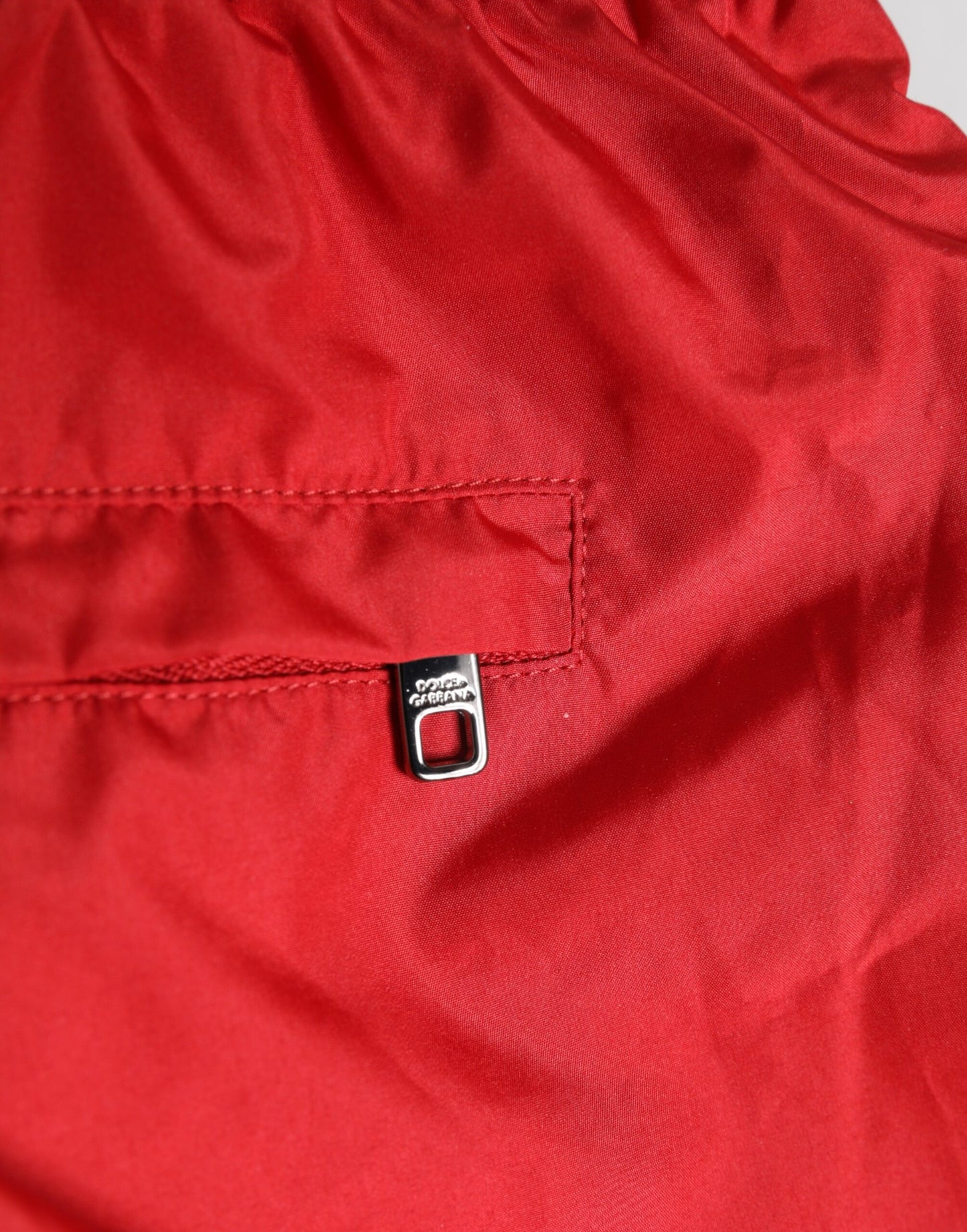 Red Drawstring Beachwear Shorts Swimwear