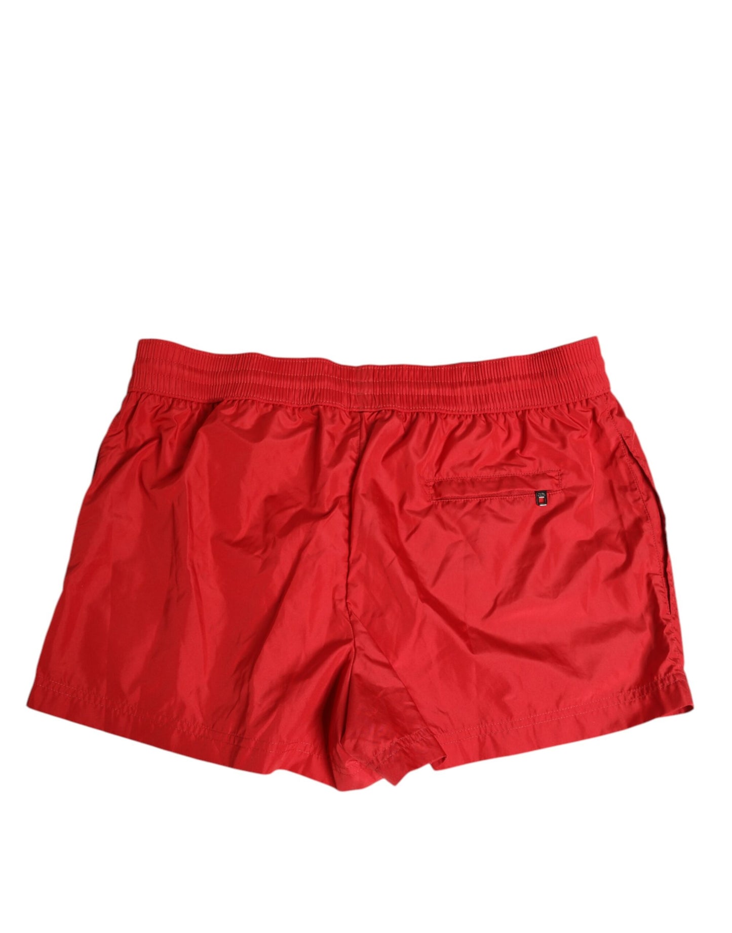 Red Drawstring Beachwear Shorts Swimwear