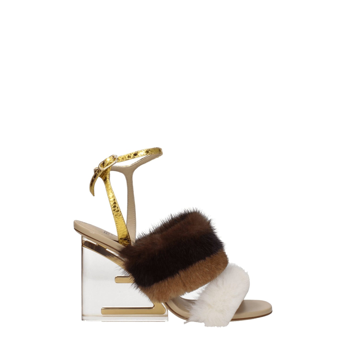 Brown Mink Strap-Ons Sandals