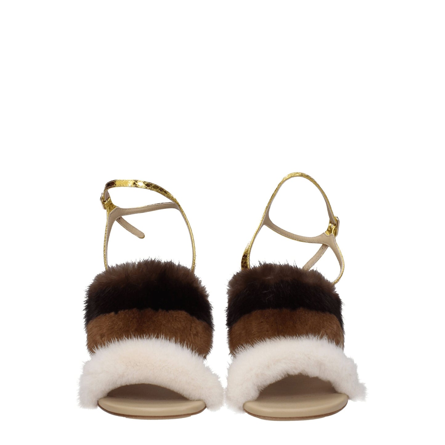 Brown Mink Strap-Ons Sandals