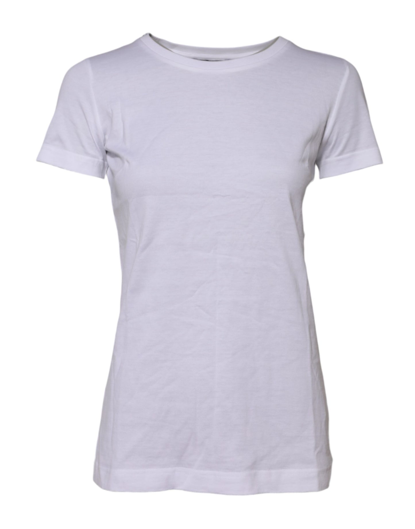 White Short Sleeves Crew Neck Top T-shirt