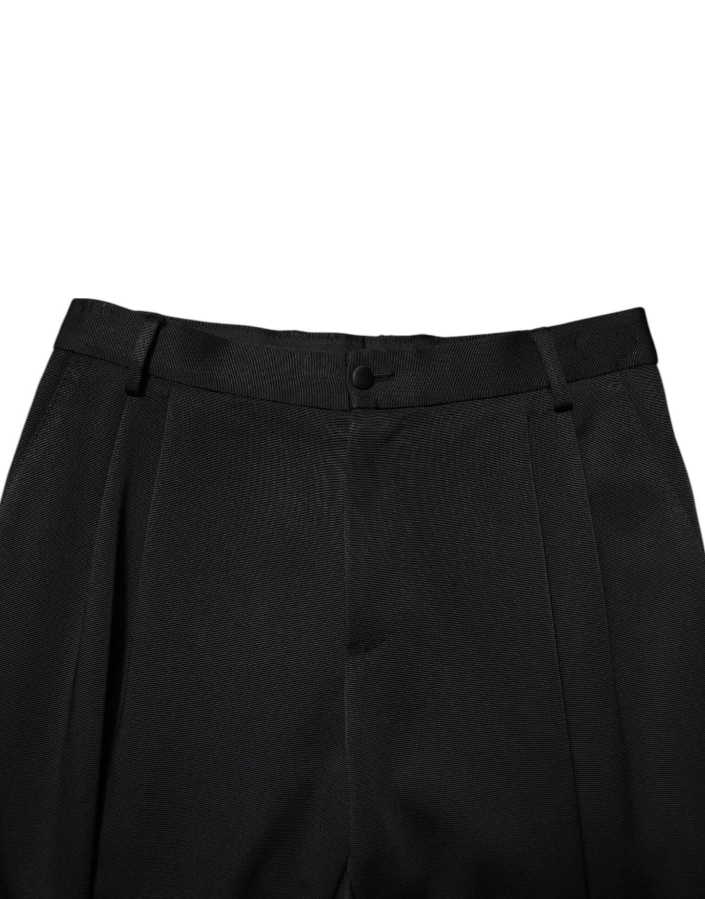 Black Acetate HighWaist Tapered Trouser Pants