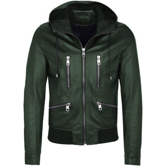 Green Lambskin Jacket