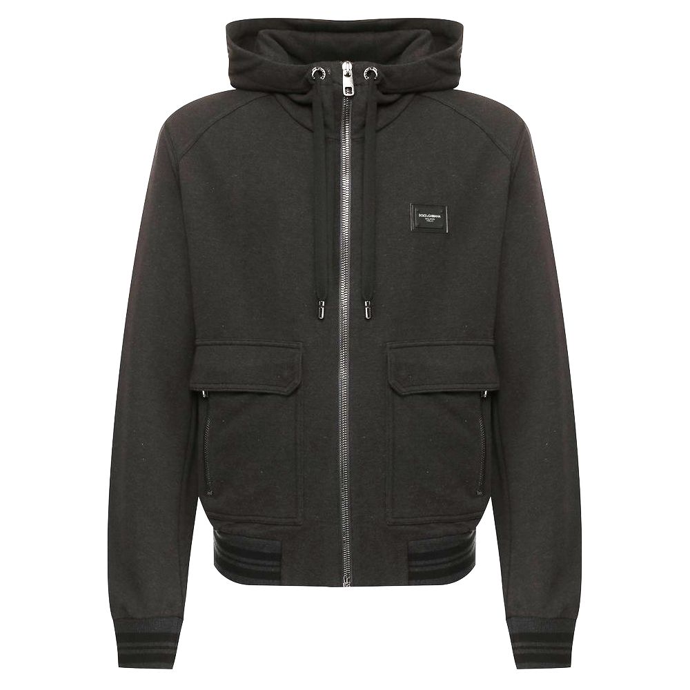 Gray Cotton Men Sweater