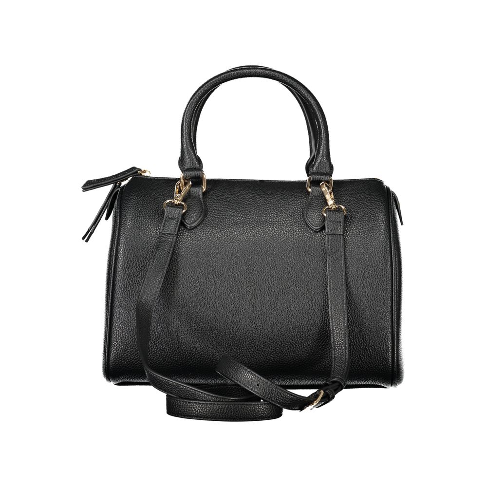 Black Polyethylene Women Handbag