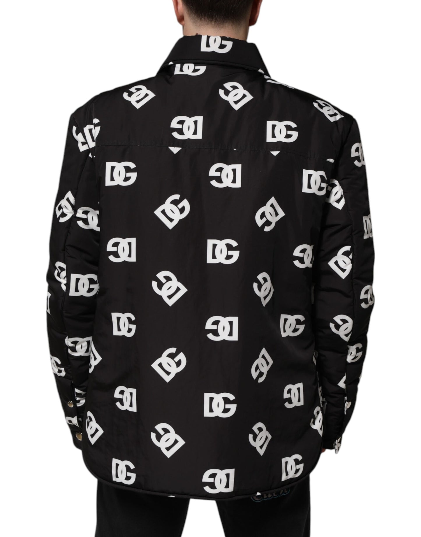 Black DG Monogram Nylon Windbreaker Jacket