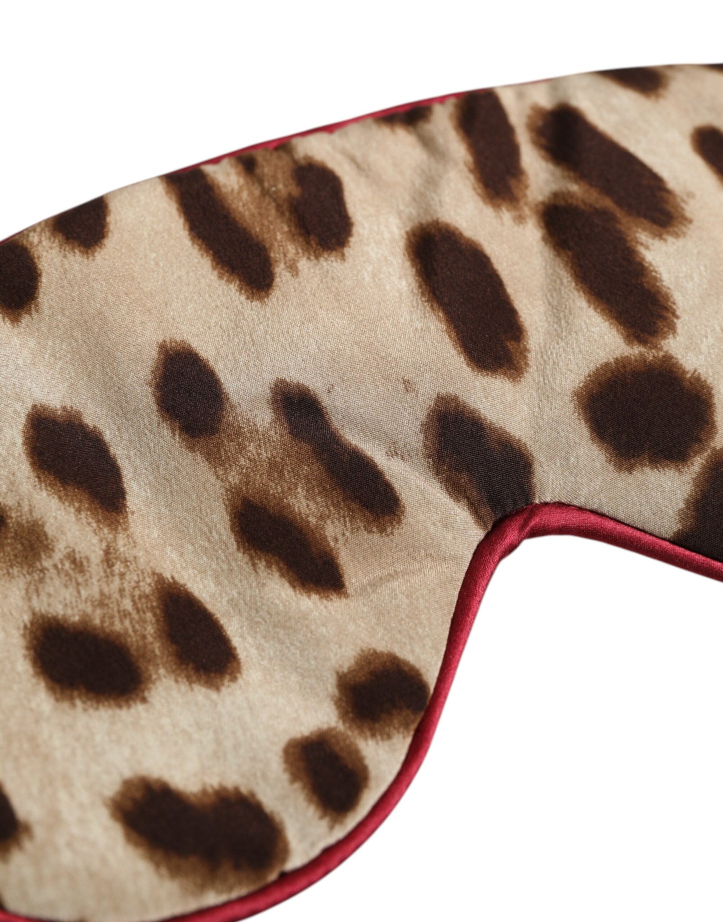 Dolce & Gabbana Brown Leopard Print Silk Women Accessory Sleep Eye Mask