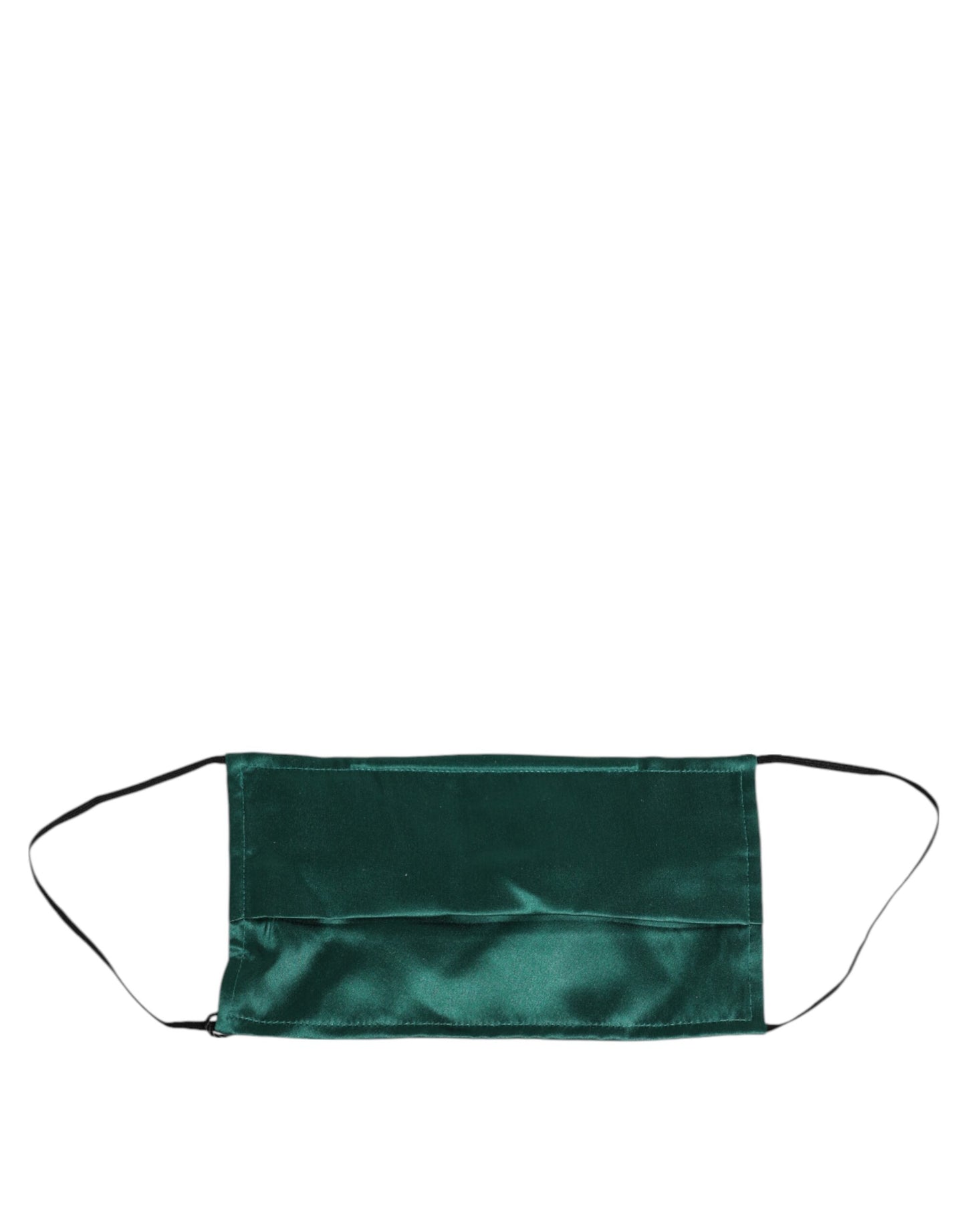 Dolce & Gabbana Green Silk Pleated Elastic Ear Strap Face Mask