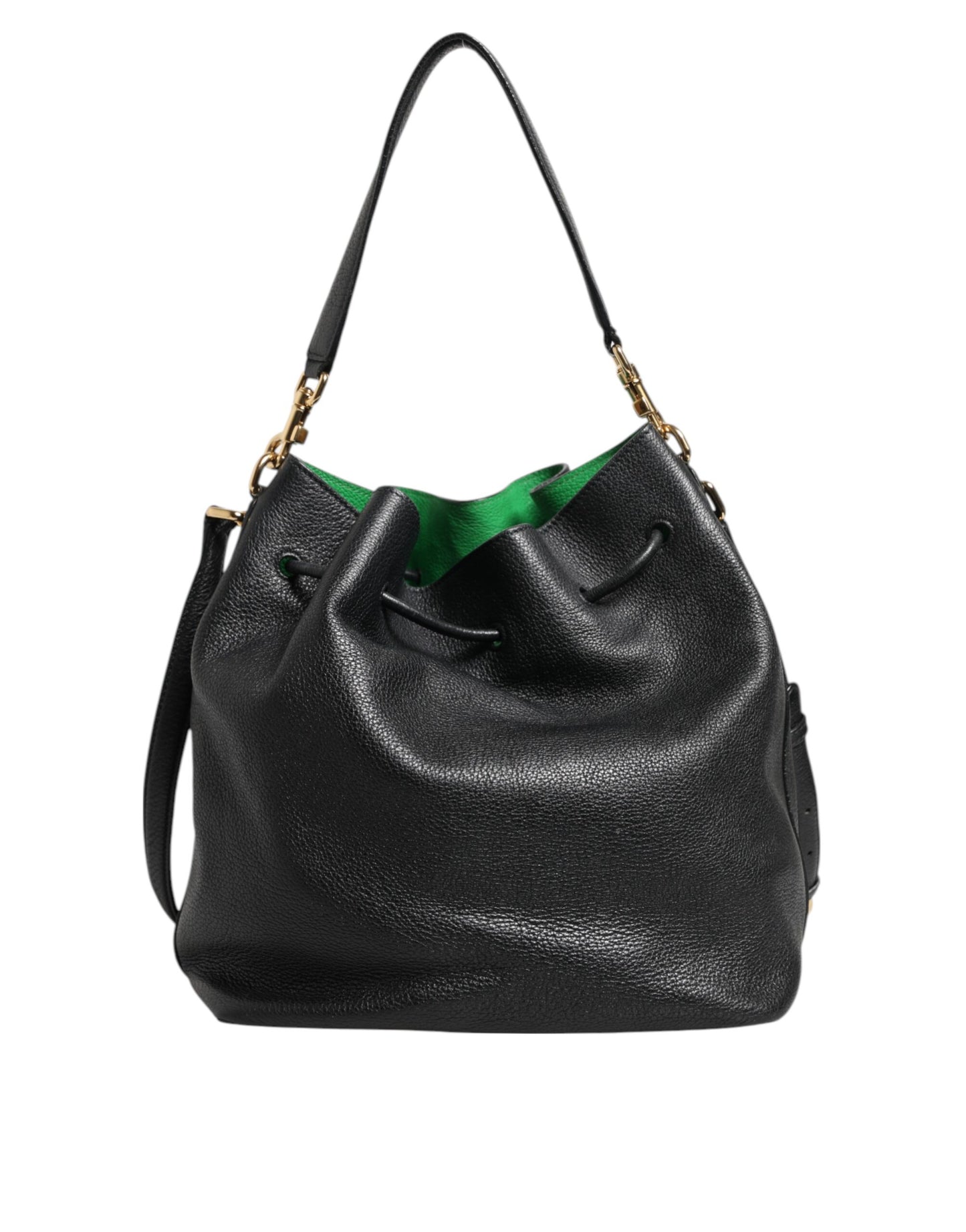 Black Leather Shoulder Crossbody Bucket Women Borse Bag